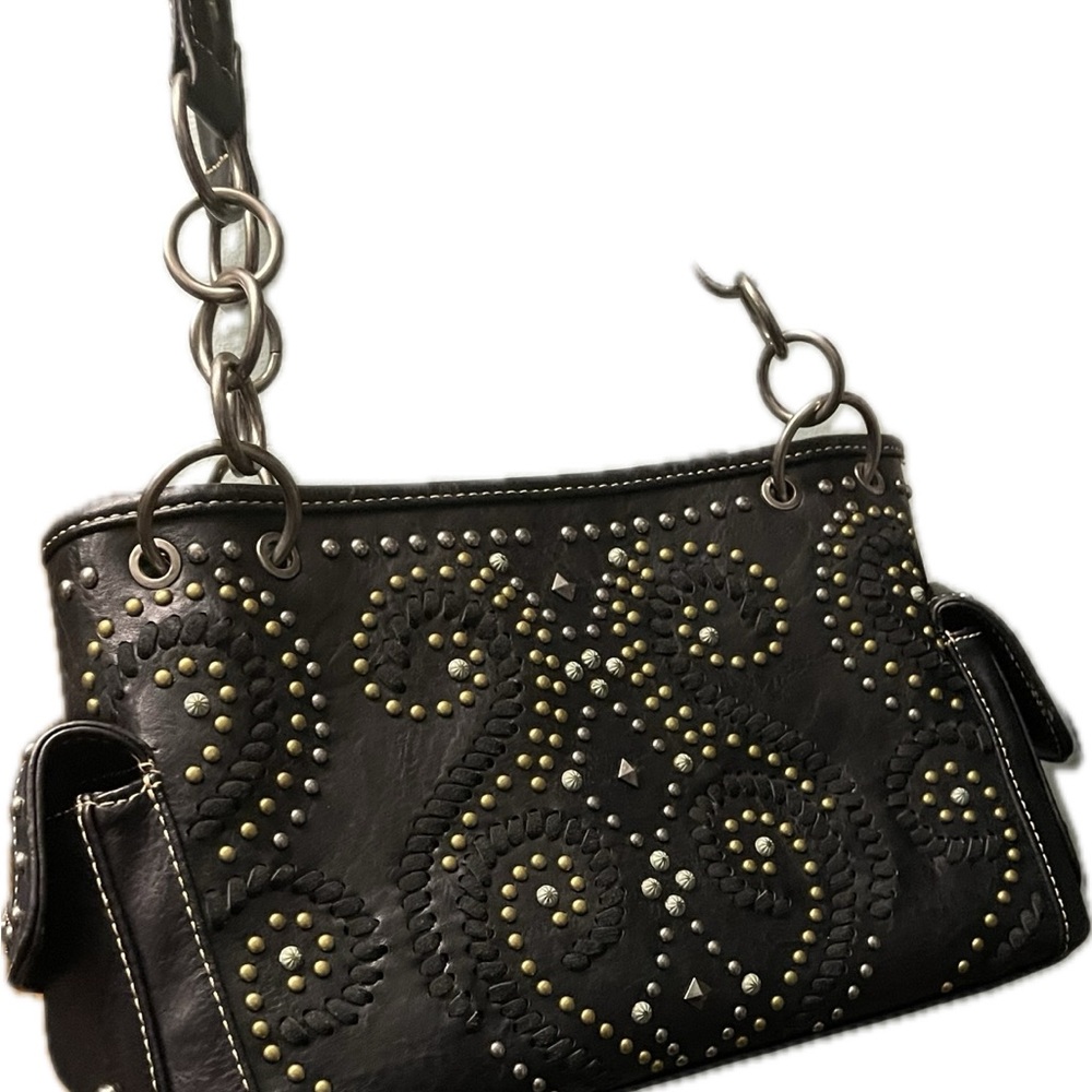 Concealed Carry Bag! Montana West Black Studded Shoulder Bag